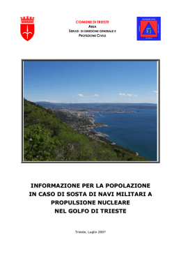informazione per la popolazione in caso di sosta di navi militari a