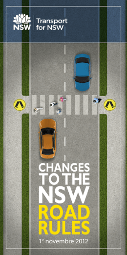 Changes to NSW road rules 2012