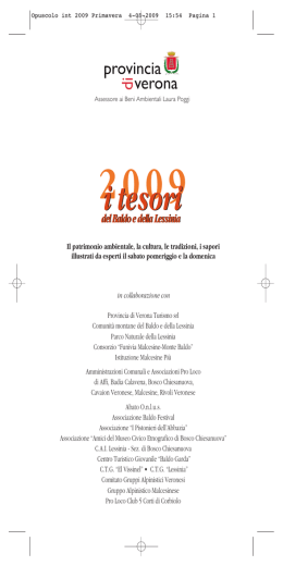 Opuscolo int 2009 Primavera