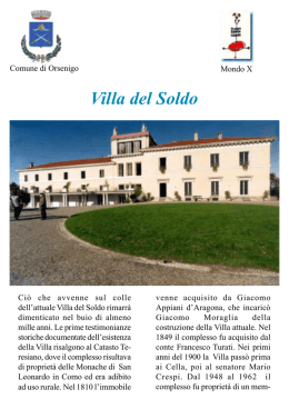 opuscolo soldo - Comune di Orsenigo