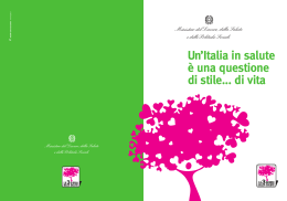 l`opuscolo "Un`Italia in salute è una questione di stile... di vita"