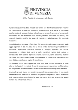 Opuscolo prova scritta esami caccia