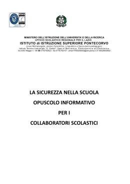 Opuscolo Informativo Collaboratori Scolastici A4