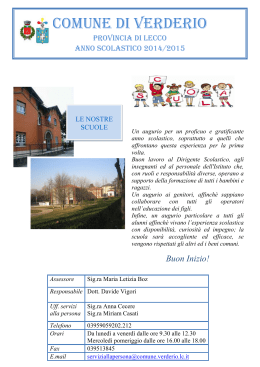 servizio pre-scuola - Comune di Verderio (LC)
