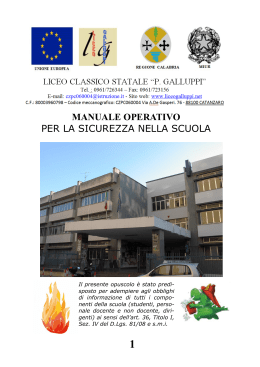 opuscolo sicurezza - Liceo Classico Galluppi