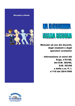 Manuale: La sicurezza nella Scuola