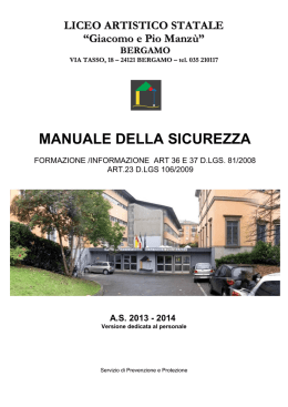 OPUSCOLO SICUREZZA personale scolastico 2013-14