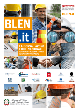 LA BORSA LAVORO EDILE NAZIONALE