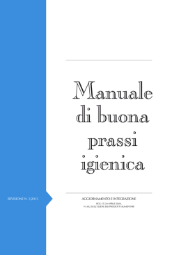 opuscolo Manuale di buona prassi igienica