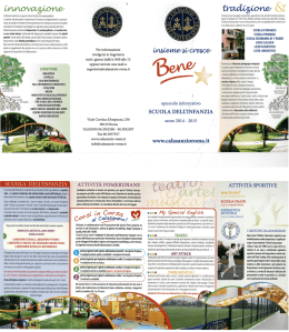 Brochure divulgativa Scuola dell`Infanzia