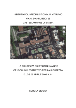 opuscolo informativo sulla sicurezza nella scuola