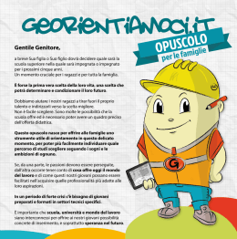 opuscoli informativi - Georientiamoci