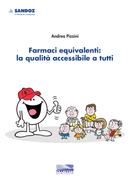 Opuscolo "Farmaci equivalenti: la qualit&agrave; accessibile