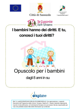 Opuscolo informativo per bambini