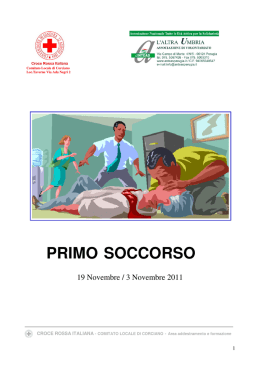 Corso Primo Soccorso CRI Corciano opuscolo