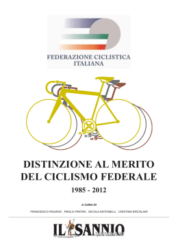 Opuscolo "Distinzione al merito del ciclismo federale 1985