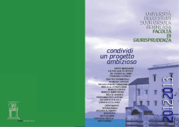 Opuscolo 2012-2013 - Suor Orsola Benincasa