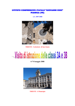 OPUSCOLO VIAGGIO A TRIESTE E DINTORNI