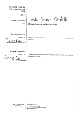 Curriculum vitae - Coni Servizi Spa