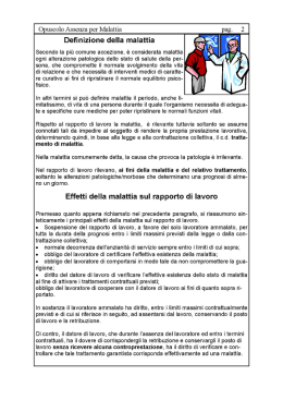 Opuscolo Assenza per Malattia