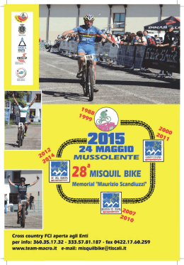 Opuscolo MISQUIL-BIKE 2015 r