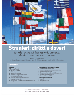 Stranieri: diritti e doveri