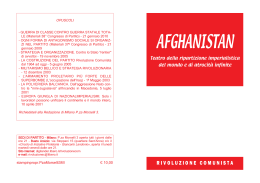 a guerra in Afghanistan in un opuscolo di