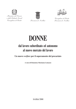 opuscolo cons. parit&agrave; - Consigliera di Parit&agrave; della Provincia di Avellino