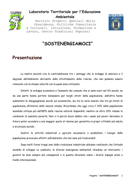 &ldquo;SOSTENERGIAMOCI&rdquo; Presentazione