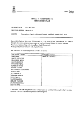 verbale di deliberazione del