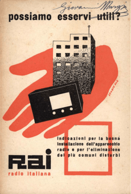 Opuscolo Rai - Le Radio di Sophie