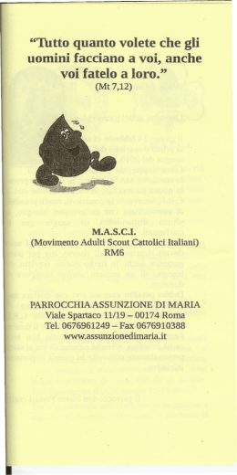 Tutto quanto volete che gli - Parrocchia Assunzione di Maria