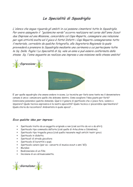 Le Specialit&agrave; di Squadriglia
