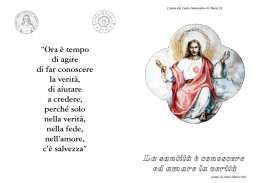 Stampa La santita` e` conoscere la verita`