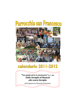 calendario pastorale 2011-2012