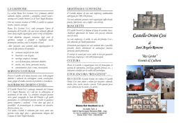 Scarica la brochure del Castello - Castello Orsini-Cesi