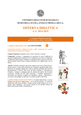 offerta didattica - Museo della Scuola "Paolo e Ornella Ricca"