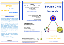 Servizio Civile Nazionale - Protezione Civile