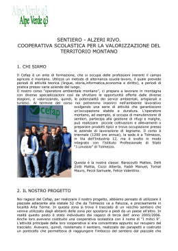 Scarica l`intero resoconto dell`esperienza