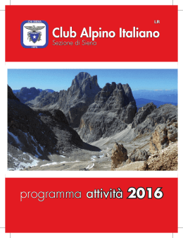 programma attività 2016 - Club Alpino Italiano
