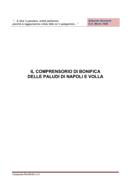 il comprensorio di bonifica delle paludi di napoli e