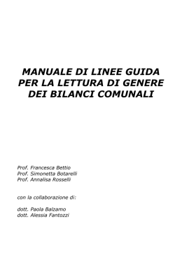 manuale di linee guida per la lettura di genere dei bilanci comunali