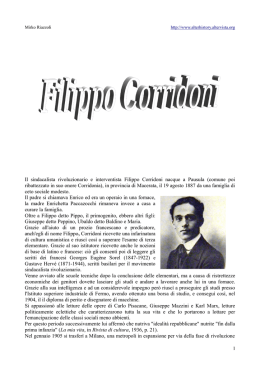 Il sindacalista rivoluzionario e interventista Filippo Corridoni nacque