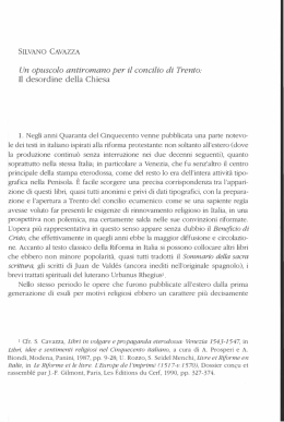 Un opuscolo antiromano per il concilio di Trento
