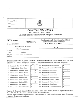 Delibera Consiglio Comunale n. 50/2012