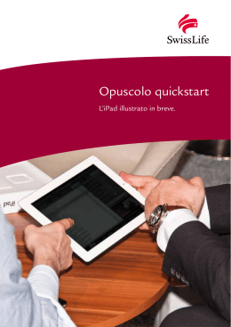 Opuscolo quickstart - Swiss Life Schweiz