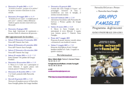 Opuscolo in stile classico - Parrocchia Sacra Famiglia