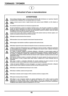 TORNADO T/POWER Istruzioni d`uso e manutenzione