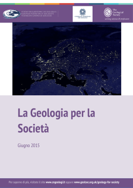 La Geologia per la Società