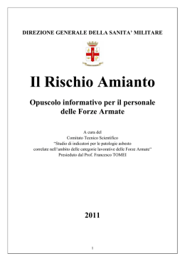 Opuscolo informativo per il personale delle Forze Armate 2011